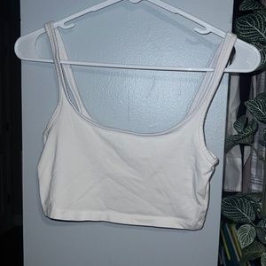 White Cropped Tank Top